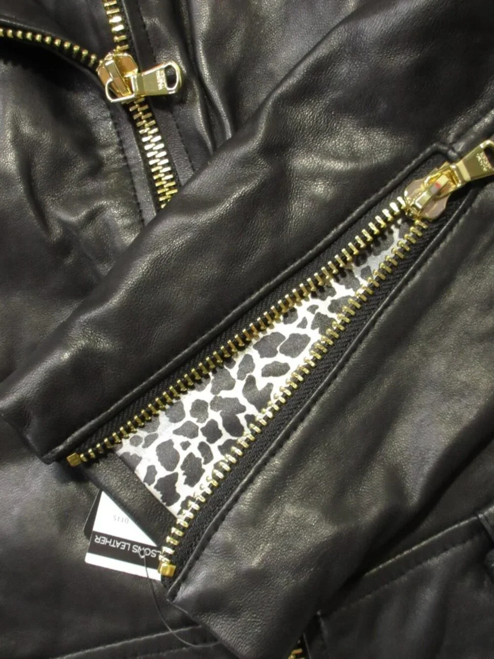 NWT Wilsons Leather Motorcycle Moto Jacket in Black XS - Picture 5 of 10